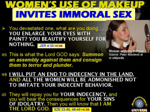 THE USE OF MAKEUP AND COSMETICS DECEIVED WOMEN TO THINK THAT THEY ARE ...