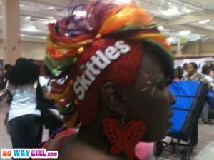 guess she really love skittles
