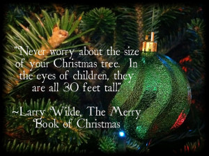 Never worry about the size of you Christmas tree. In the eyes of ...
