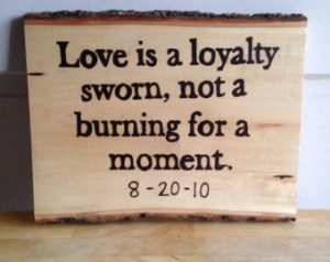 Wood burning quote // MADE TO ORDER // love // anniversary // wall ...