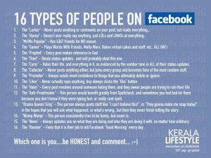 16 types of people on Facebook