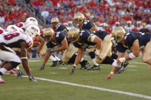 Navy in Blue & Gold uniforms (photo by Navy Sports Information Office ...