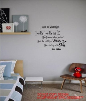 ... sky. Lewis Carroll. cute Wall art Wall sayings quote: Home & Kitchen