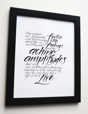 Frank Turner song lyrics in calligraphy – this is an extract from ...