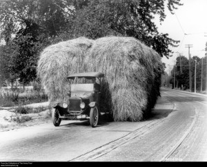 Ford Model T Truck Hauling 8,000 Pounds of Hay, 1921. The Henry Ford ...