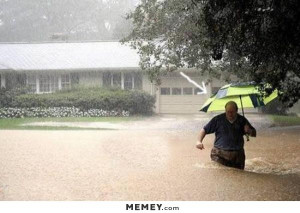 funny umbrella flood