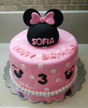 ... Birthday Girls, 3Rd Birthday Cakes For Girls, Girls Cakes, Minnie