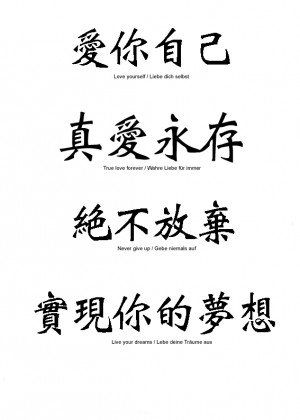 Chinese Meanings Sayings Tattoos picture