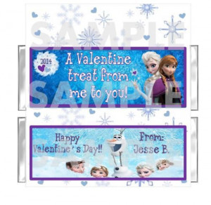 DISNEY FROZEN Valentines Day candy bar wrappers favor FREE FOILS ...
