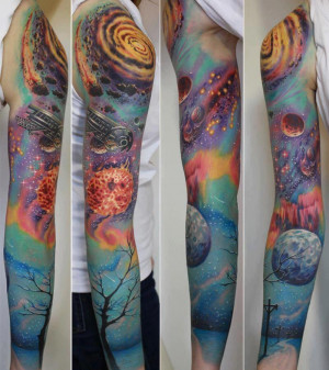 Best Galaxy Tattoos 2013 Trend Fashion Wear The Universe On Your Body
