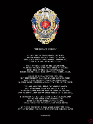 Military Soldier Marine USMC Semper Fi Poem Poster Print Novelty ...