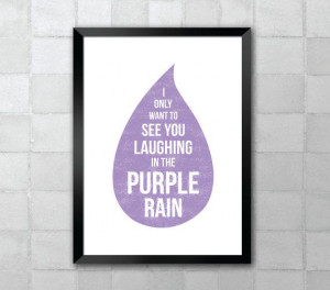 Purple Rain Prince Song Lyric Quote 8x10 Typography by LyricWall, $9 ...