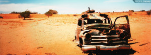 Abandoned Car in Desert Facebook Cover for Timeline Preview