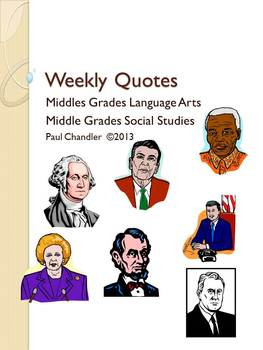 Weekly Quotes for Language Arts & Social Studies--Student Form