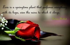 Love is a springtime plant