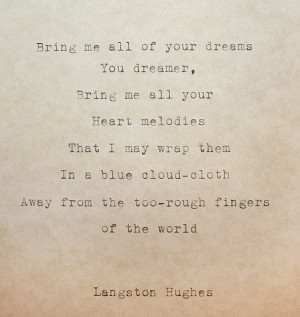 ... Bring, Inspirational Poetry Poems, Heart Poetry Poems, Langston Hughes