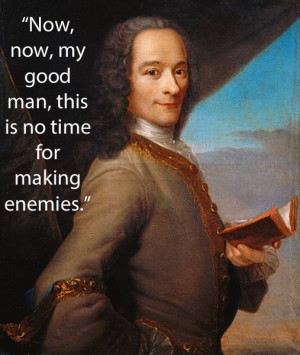 Voltaire's final words in response to a priest asking him to renounce ...