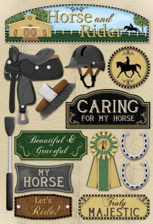 ... +Collection+-+Cardstock+Stickers+-+Horse+and+Rider+at+Scrapbook.com