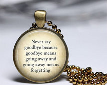 ... Antique Peter Pa n quote pendant tale necklace gift grandson(1871