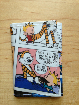 Calvin and Hobbes - I think we dream - Recycled Tri-fold Wallet