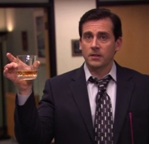 Michael Scott Drinks Scotch