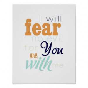 fear no evil - orange and navy blue posters