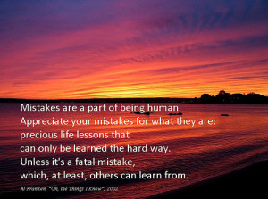 ... Of Mistakes Are A Part Of Being Human Appreciate Your Mistake Design