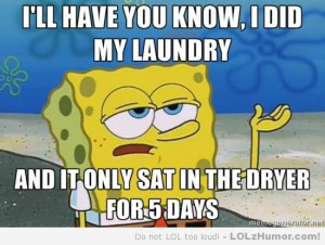 Funny Memes Doing laundry as a single, 20-something guy..