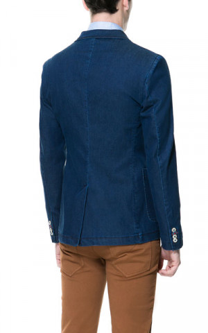 Imagen 3 de BLAZER DENIM DIAGONAL de Zara