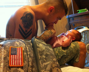 cute adorable submission military tats tattooed parent tattooed dad