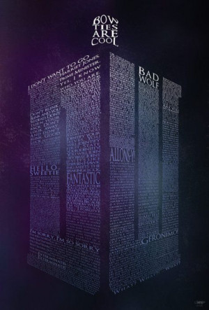 Made completely out of Doctor Who quotes…yes I need this poster!