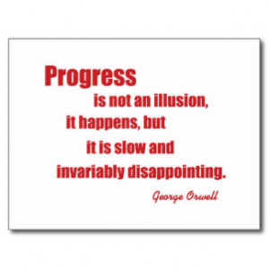 Orwell on Progress Post Card