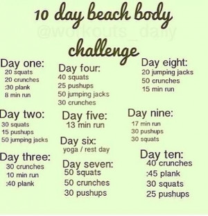 10 Day Beach Body Challenge