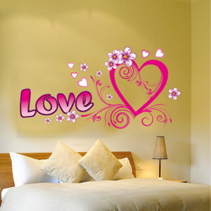... love heart wall sticker bedroom decor wall set i love you quotes(China