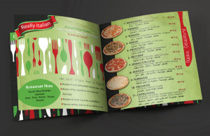 Print designs and branding for Italian restaurant chain in Cairo.