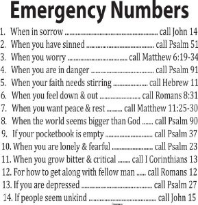 Amazon.com - Decal Quote-Bible Verse Wall Decal-Emergency Numbers ...