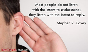 Sometimes we hear, but don’t listen.