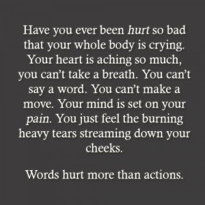 Words hurt a lot