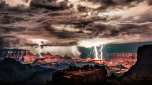 Lightning storm over Grand Canyon National Park, Arizona (© Scott ...