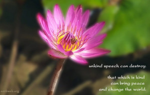 Unkind speech can destroy – speech quotes