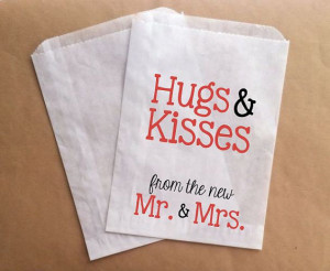 ... Hugs and Kisses from the Mr and Mrs Candy Bar Bags Wedding Candy Bags