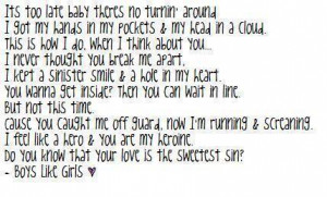 boys like girls lyrics Image