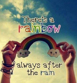 Rainbow quote via www.Facebook/GleamofDreams