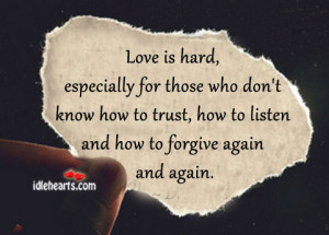 Love is hard, especially for those who don’t know how to trust,