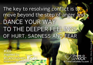 The key to resolving conflict is to move beyond the step of anger and ...