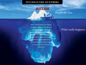 Success is like an iceberg…