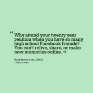 Quotes About High School Reunions