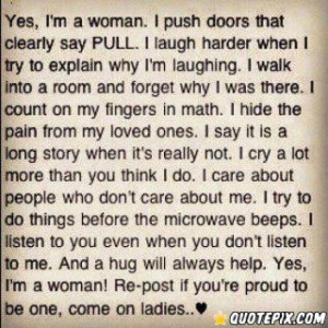 Yes,I'm A Woman. - QuotePix.com - Quotes Pictures, Quotes Images ...