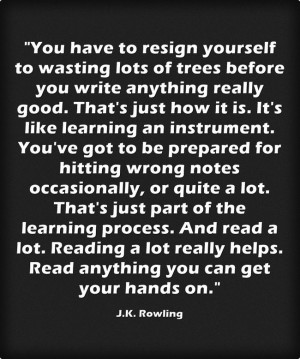 ... life pattern: j. k. rowling - quote - you have to resign yoursel