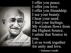 Mahatma Gandhi ~ The Idol of Humanity ~ Salutations on his Birth Day ~